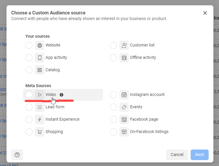 How To Make Your Facebook Ads More Effective 3 Creating a custom audience from video viewers in Facebook ads manager